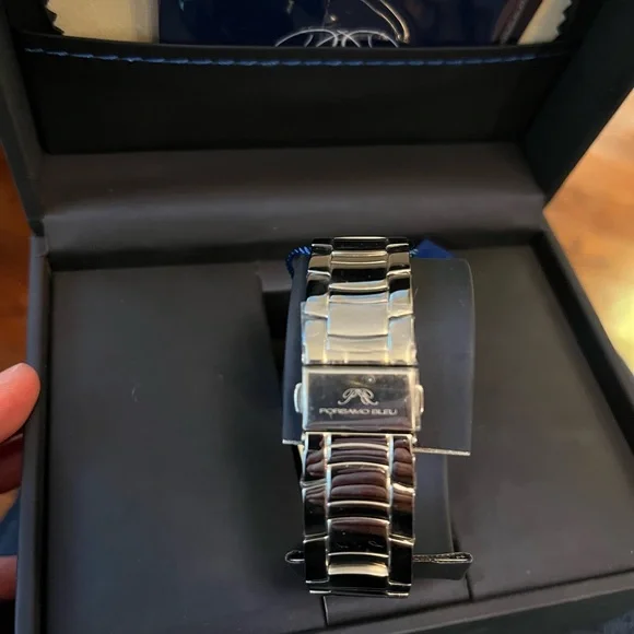 Never used Porsamo Blue Men’s Watch with diamonds.